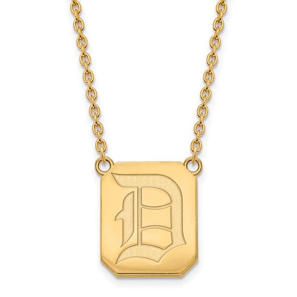 10k Yellow Gold Duquesne U Large Pendant Necklace - Picture 1 of 5
